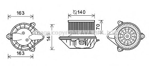 OL8624 AVA Quality Cooling Вентилятор салону