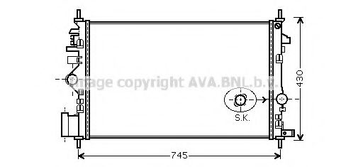 OLA2474 AVA Quality Cooling Радиатор охлаждения двигателя
