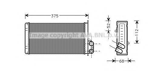 RT6226 AVA Quality Cooling Радиатор печки