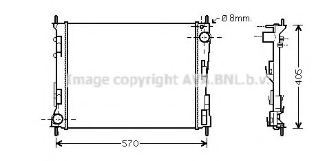 RTA2375 AVA Quality Cooling Радиатор охлаждения двигателя