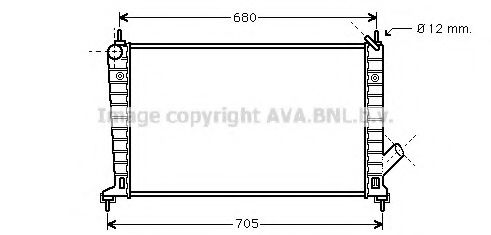 SB2035 AVA Quality Cooling Радиатор охлаждения двигателя для SAAB 9-5
