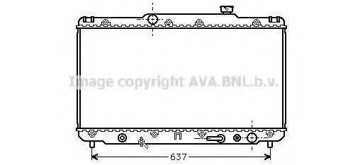 TO2186 AVA Quality Cooling Радіатор охолодження двигуна для Toyota Camry