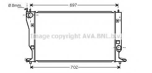 TO2398 AVA Quality Cooling Радиатор охлаждения двигателя