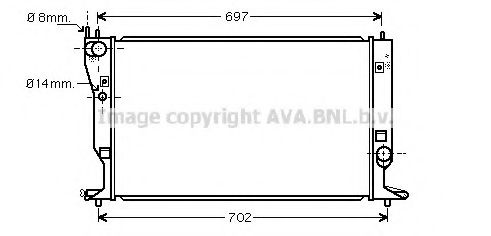 TO2399 AVA Quality Cooling Радиатор охлаждения двигателя