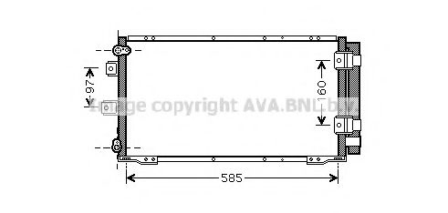 TO5395D AVA Quality Cooling Радиатор кондиционера для Toyota Corolla