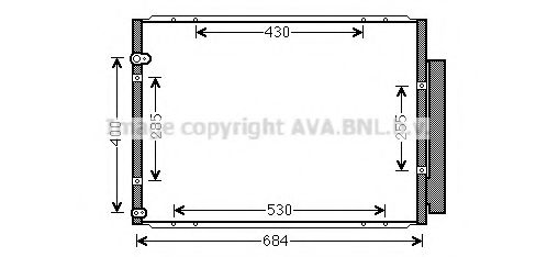 TO5574D AVA Quality Cooling Радіатор кондиціонера для Lexus RX
