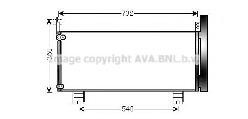 TO5660D AVA Quality Cooling Радіатор кондиціонера для Lexus RX