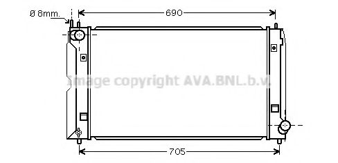 TOA2403 AVA Quality Cooling Радиатор охлаждения двигателя для Toyota Corolla