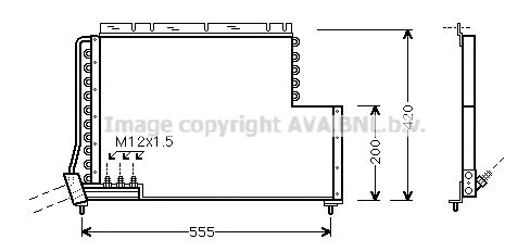 VO5078 AVA Quality Cooling Радіатор кондиціонера