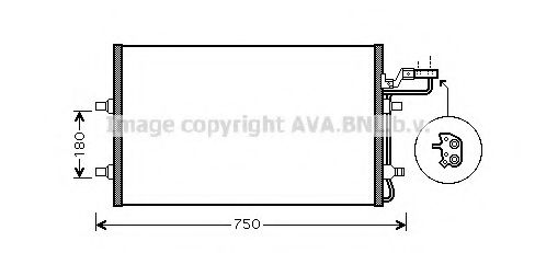 VO5149 AVA Quality Cooling Радіатор кондиціонера