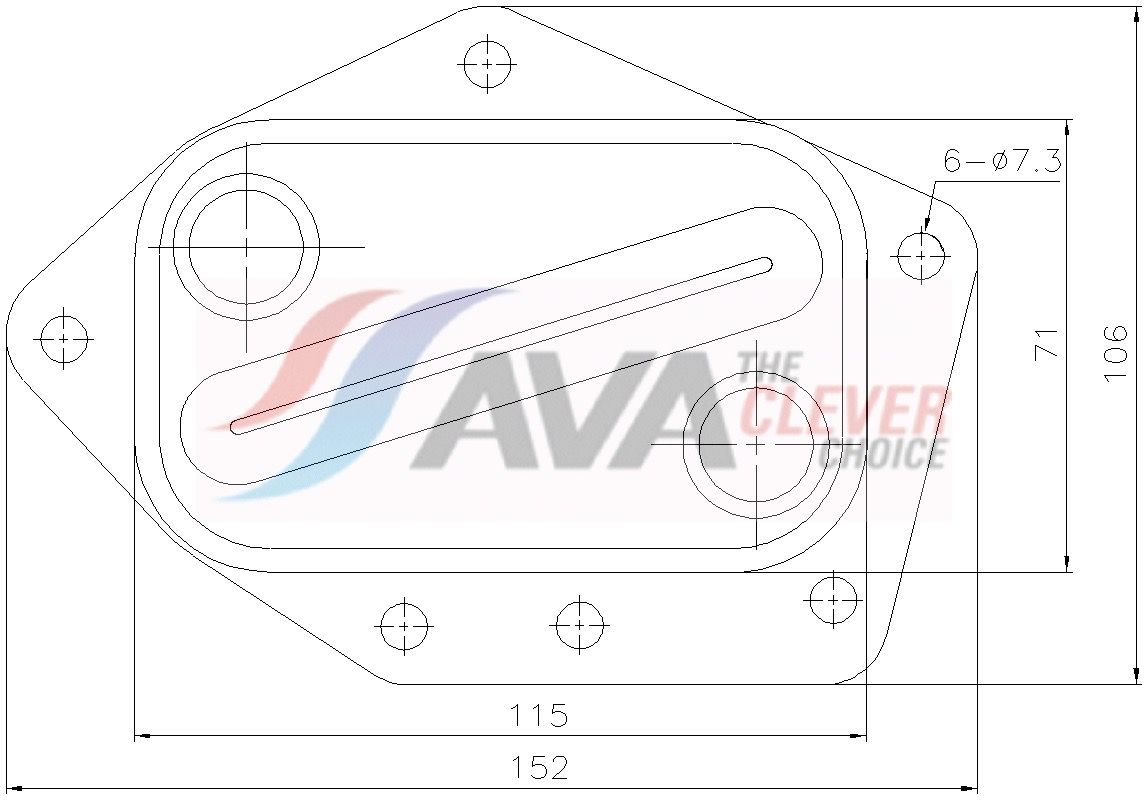 ft3492 AVA Quality Cooling Масляный радиатор двигателя