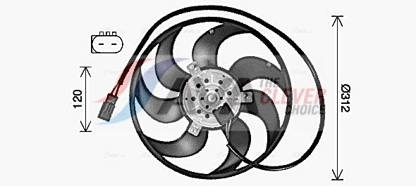 ms7764 AVA Quality Cooling Вентилятор системы охлаждения двигателя