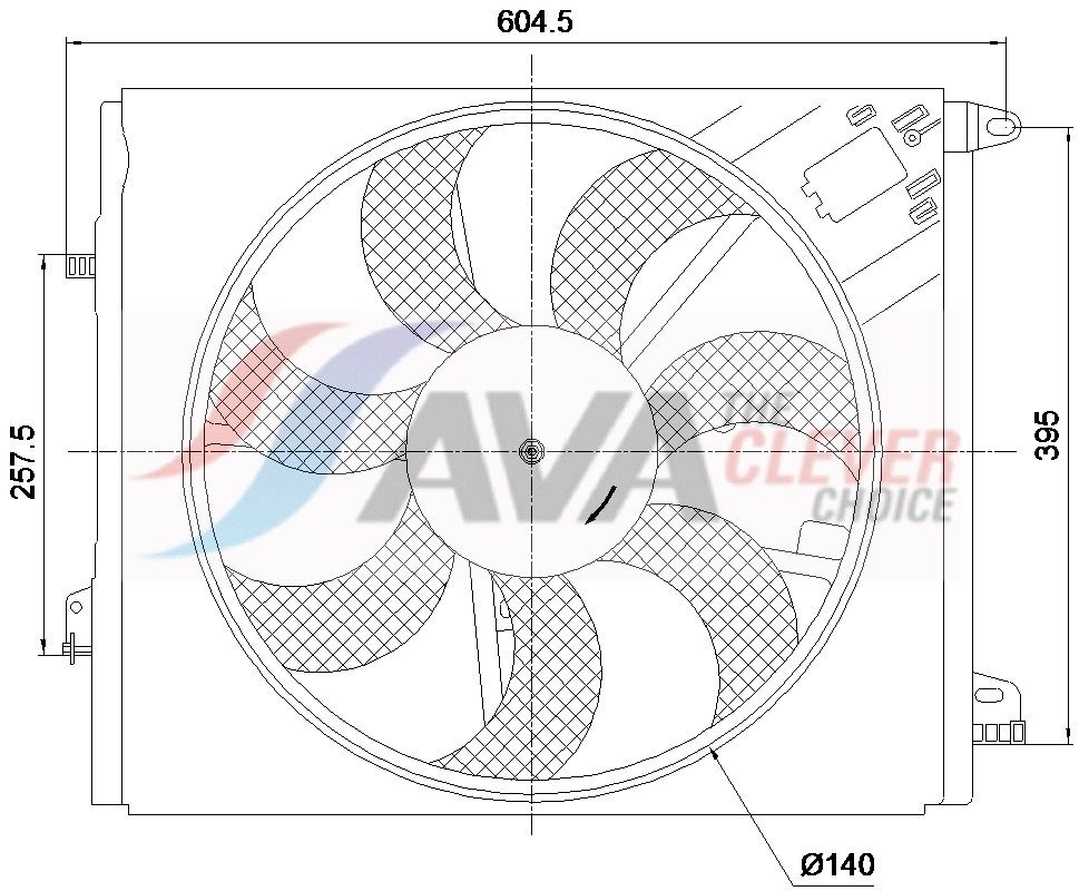 rt7699 AVA Quality Cooling Вентилятор системы охлаждения двигателя