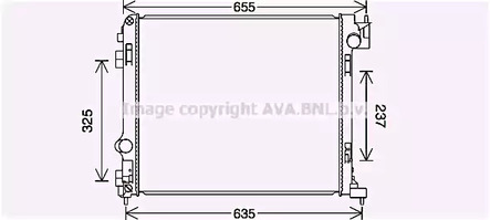 dn2444 AVA Quality Cooling Радіатор охолодження двигуна для Nissan X-Trail