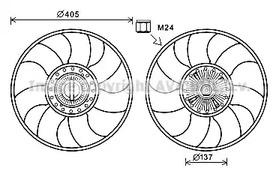 FDF609 AVA Quality Cooling Вентилятор системы охлаждения двигателя