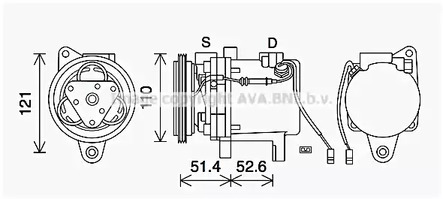 mcak019 AVA Quality Cooling Компресор кондиціонера