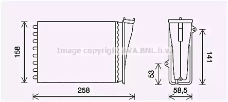 pe6413 AVA Quality Cooling Радіатор пічки