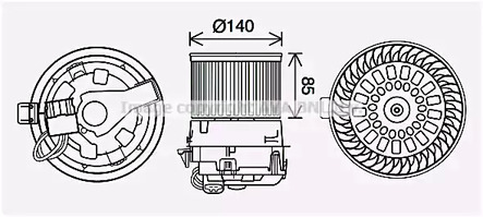 pe8558 AVA Quality Cooling Вентилятор салону
