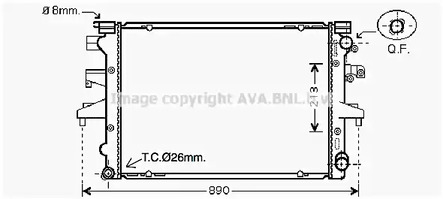vn2232 AVA Quality Cooling Радіатор охолодження двигуна