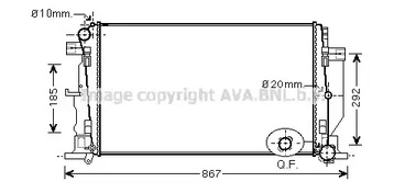 vn2279 AVA Quality Cooling Радіатор охолодження двигуна