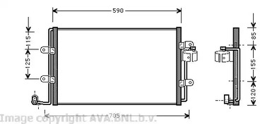 vn5176 AVA Quality Cooling Радиатор кондиционера для Volkswagen NEW Beetle