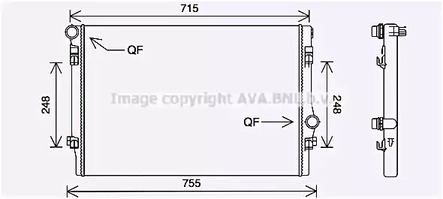 vna2336 AVA Quality Cooling Радиатор охлаждения двигателя