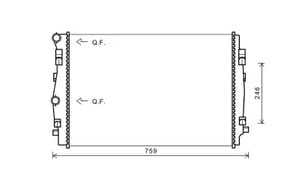 VNA2344 AVA Quality Cooling Радиатор охлаждения двигателя