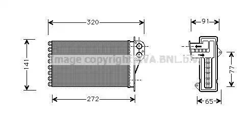PEA6356 AVA Quality Cooling Радиатор печки
