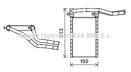 sza6146 AVA Quality Cooling Радиатор печки