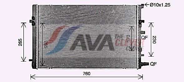 rt2682 AVA Quality Cooling Радиатор охлаждения двигателя