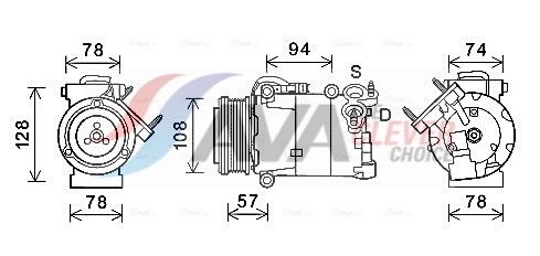 fdak587 AVA Quality Cooling Компрессор кондиционера для Ford Kuga