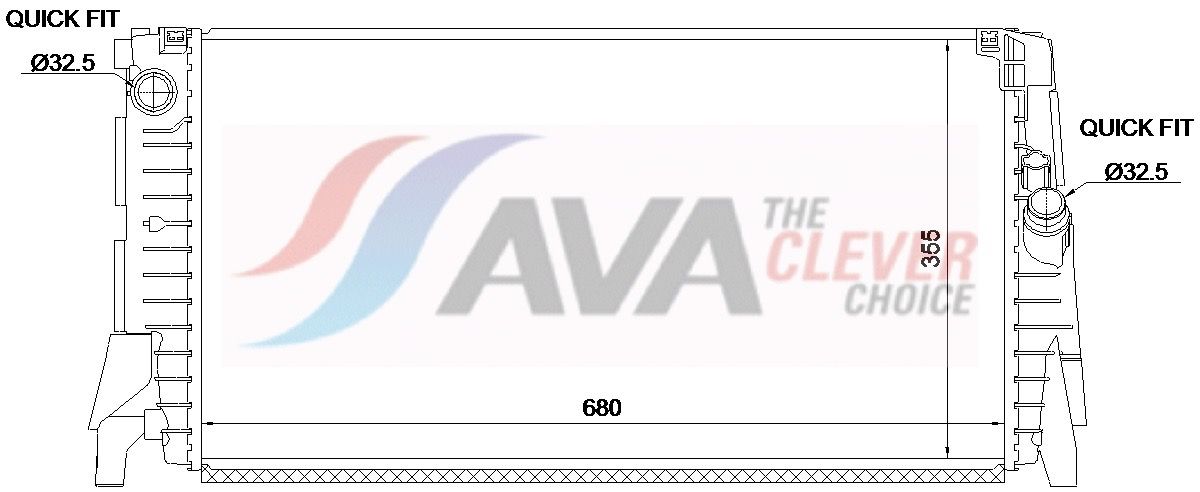 bw2655 AVA Quality Cooling Радіатор охолодження двигуна