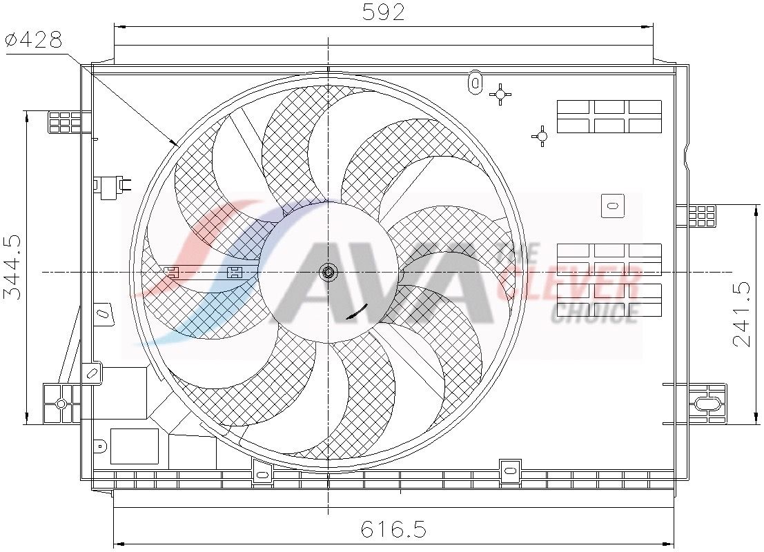 pe7441 AVA Quality Cooling Вентилятор системы охлаждения двигателя