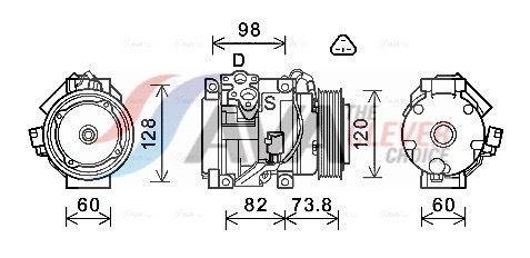 toak726 AVA Quality Cooling Компресор кондиціонера для Toyota Land Cruiser Prado (120, 150)
