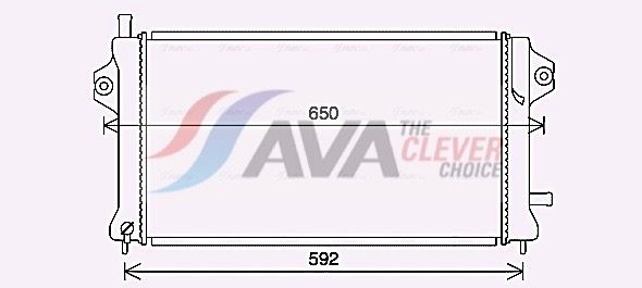 mt2270 AVA Quality Cooling Радиатор охлаждения двигателя для Mitsubishi Outlander