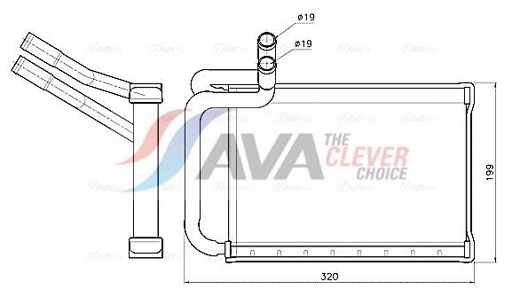 hy6603 AVA Quality Cooling Радіатор пічки для Hyundai H-1