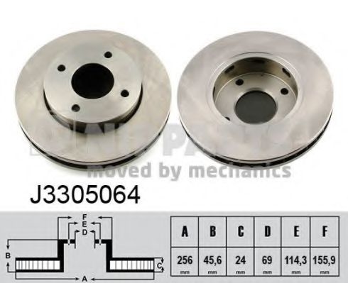 J3305064 Nipparts Гальмівний диск