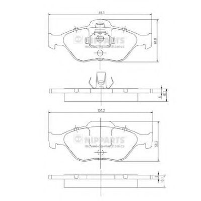 J3603065 Nipparts Гальмівні колодки