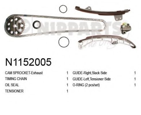 N1152005 Nipparts Комплект ланцюга ГРМ