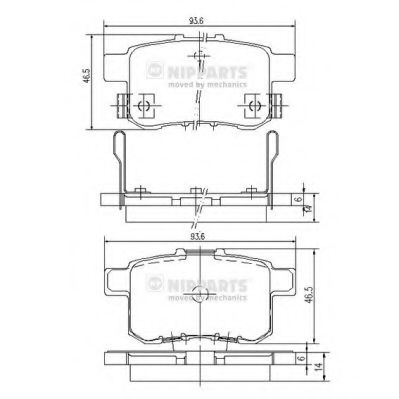 N3614020 Nipparts Тормозные колодки для Honda Accord