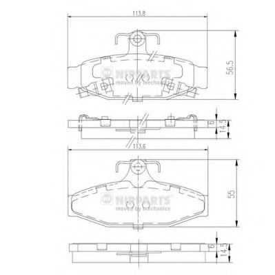 J3610400 Nipparts Гальмівні колодки