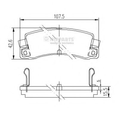J3612008 Nipparts Гальмівні колодки