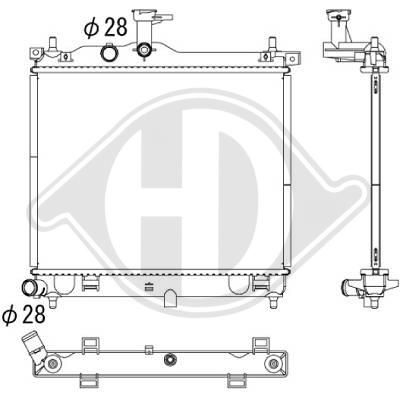 dcm3724 Diederichs Радиатор охлаждения двигателя для Hyundai i10