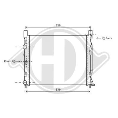 dcm2959 Diederichs Радиатор охлаждения двигателя