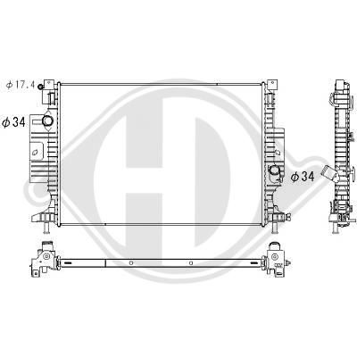 dcm3910 Diederichs Радіатор охолодження двигуна