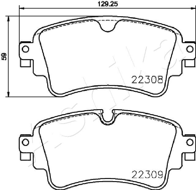 51000910 Ashika Гальмівні колодки