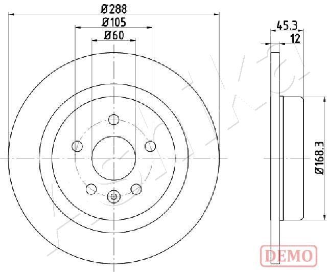61000404c Ashika Тормозной диск для Opel Astra