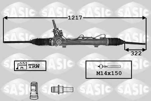 7006019 Sasic Рулевая рейка для Peugeot 307