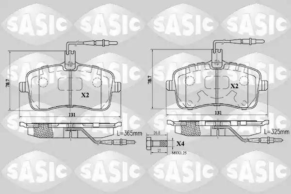 6210019 Sasic Тормозные колодки для Peugeot 407