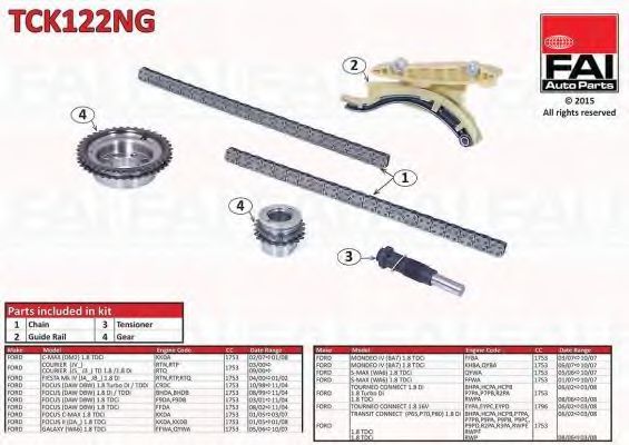 TCK122NG Fai Комплект ланцюга ГРМ